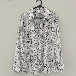 Dalmatian Dot Button-Up‎ – Size 12/L